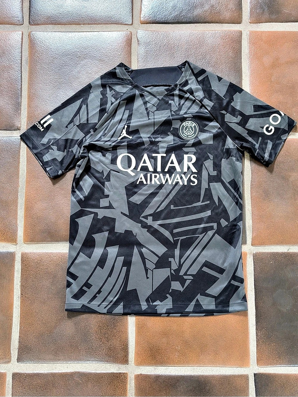 Jordan x Paris Saint-Germain Qatar Airways Jersey - Black/Grey, M